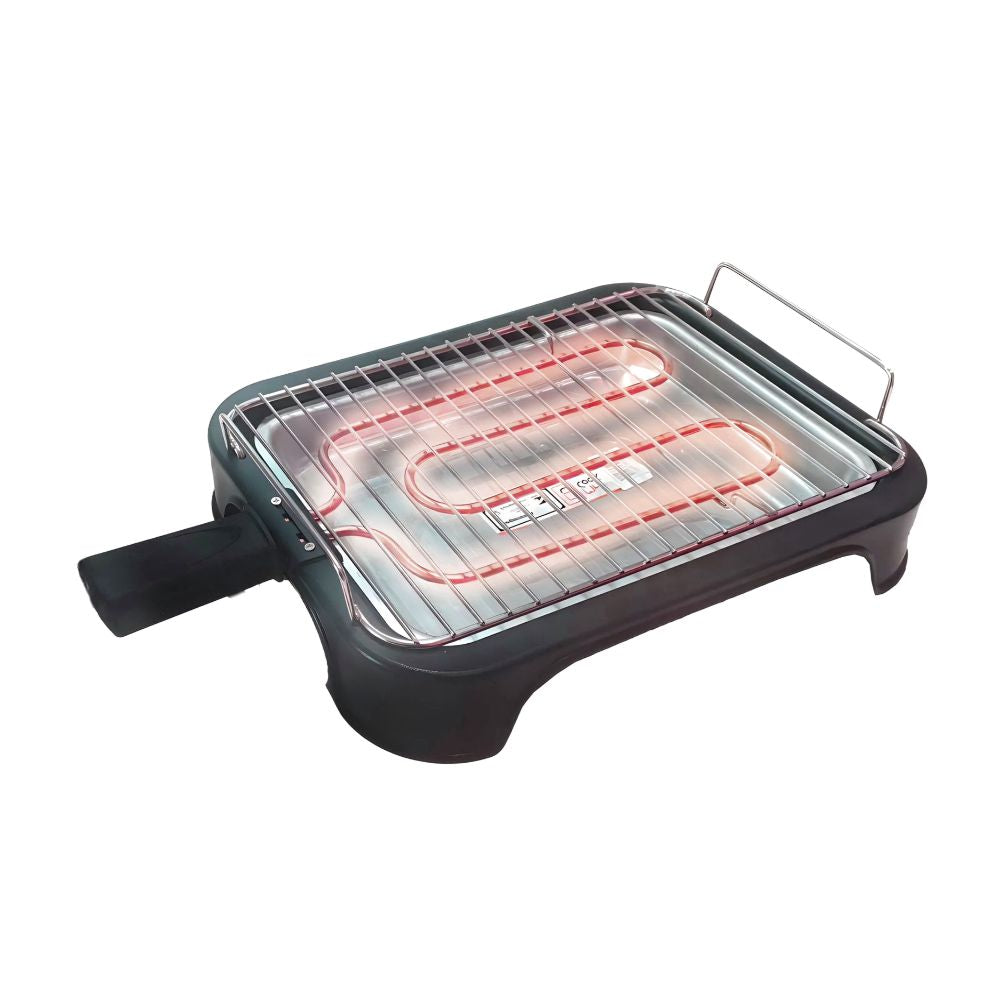 Churrasqueira Elétrica Portátil E Pratica Grill Preta 1200w