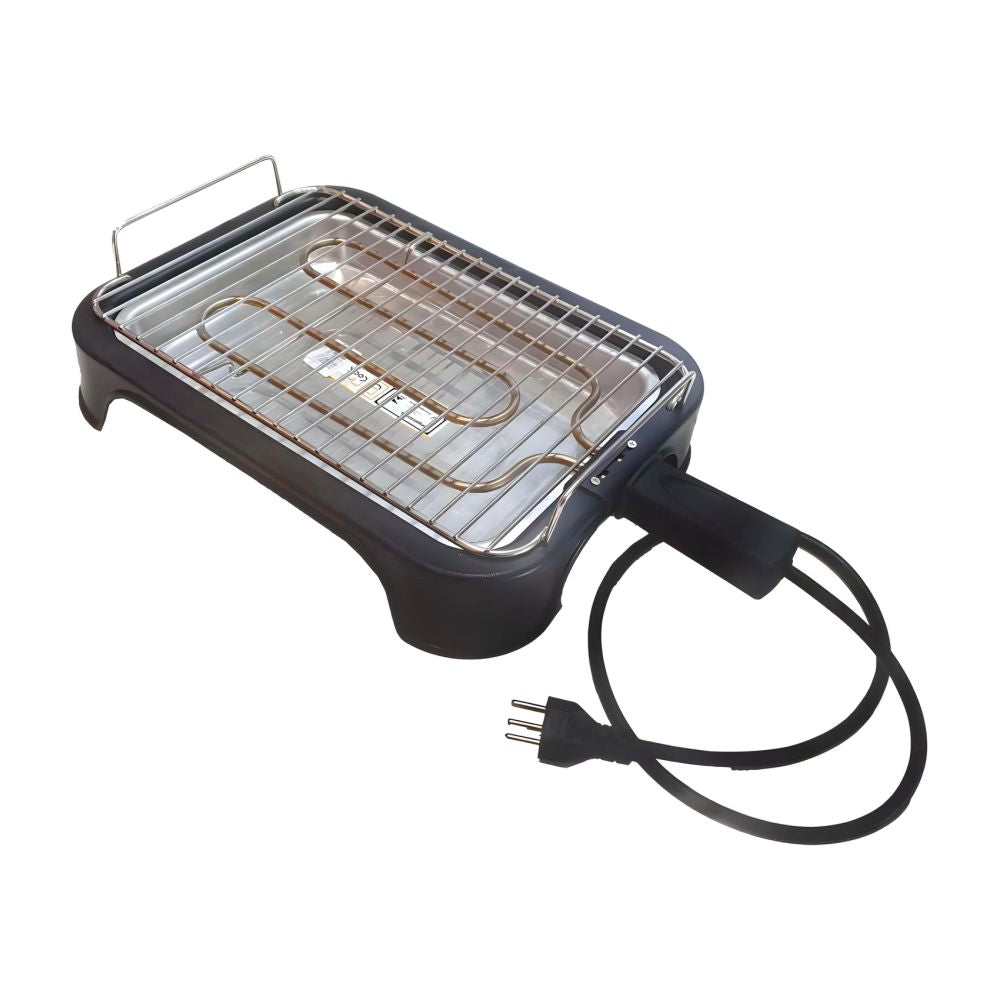 Churrasqueira Elétrica Portátil E Pratica Grill Preta 1200w