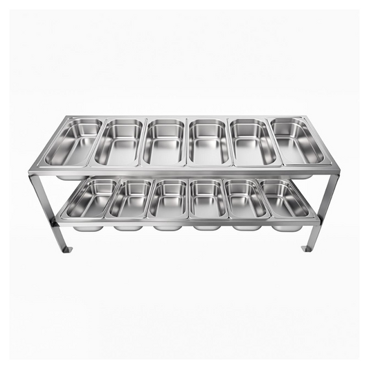 CONDIMENTADORA 12 CUBAS DUPLA SEM TAMPA