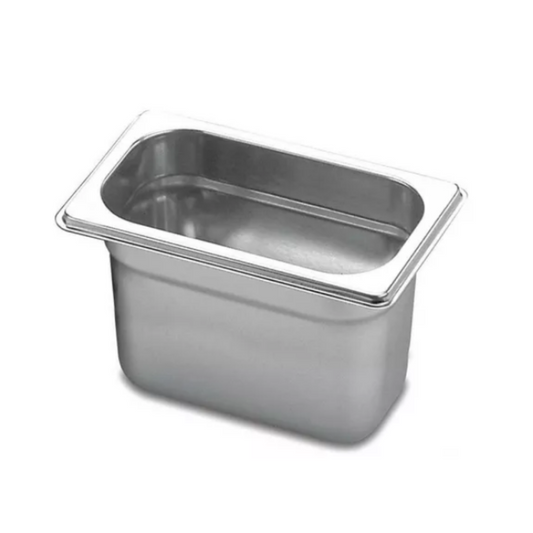 CUBA GASTRONOMICA GN 1/9X150MM 108X176MM AÇO INOX E 0,7MM