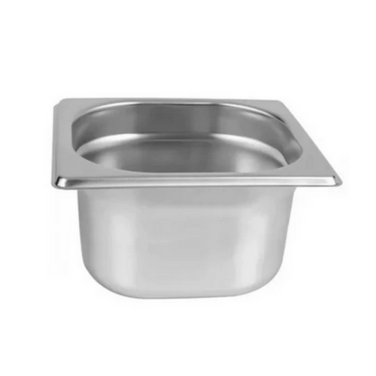 CUBA GASTRONOMICA GN 1/6X100MM 162X176MM AÇO INOX E 0,7MM