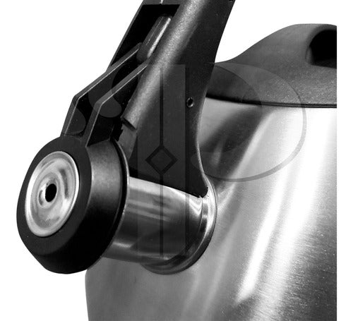 CHALEIRA AÇO INOX COM APITO 2,5 L FUNDO TRIPLO