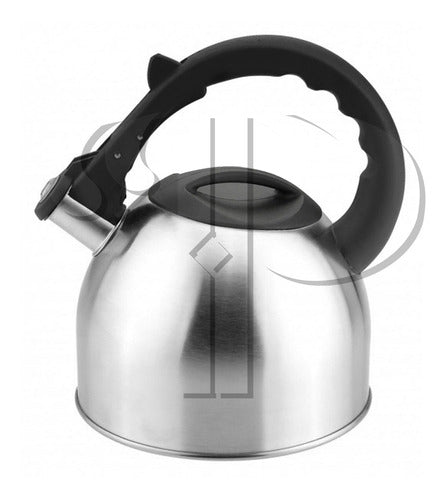 CHALEIRA AÇO INOX COM APITO 2,5 L FUNDO TRIPLO