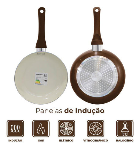 JOGO PANELAS COM 10 PEÇAS MODELO ROMA PLUS