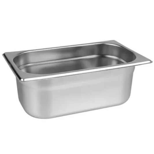 CUBA GASTRONOMICA GN 1/3X100MM 176X325MM AÇO INOX E 0,7MM