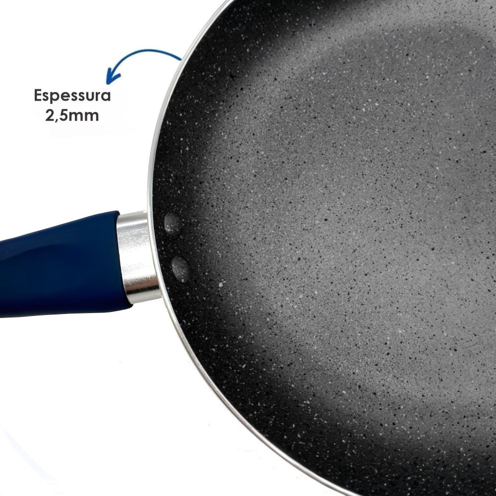 JOGO DE PANELAS COM 7 PEÇAS GENEBRA DARK BLUE