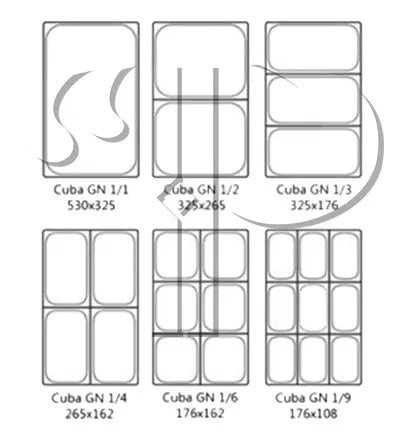 CUBA GASTRONOMICA GN 1/1X20MM 530X325MM AÇO INOX E 0,7MM - IPÊ COZINHAS