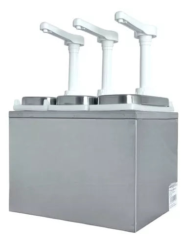 DISPENSER DOSADOR DE MOLHO OU CONDIMENTO EM INOX 3 LITROS