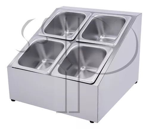 CONDIMENTADORA PIZZAIOLO PIZZARIA DUPLO 4 CUBAS