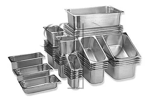 CUBA GASTRONOMICA GN 1/4X100MM 162X265MM AÇO INOX E 0,7MM