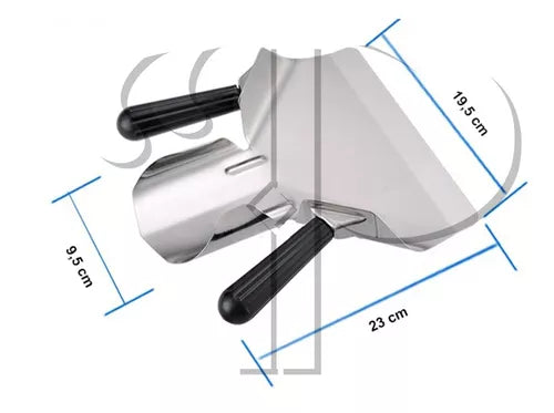 Pegador Aço Inox Ambidestro Para Batata Pipoca Salgados