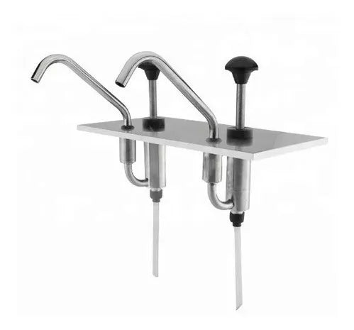 DISPENSER DOSADOR DUPLO 6L P/ MOLHO E CONDIMENTOS AÇO INOX.
