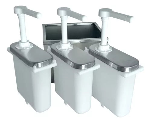 DISPENSER DOSADOR DE MOLHO OU CONDIMENTO EM INOX 3 LITROS