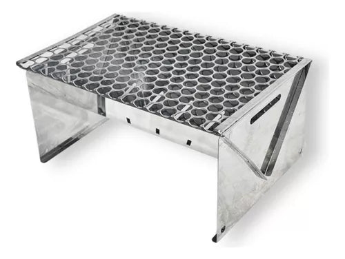 CHURRASQUEIRA PORTÁTIL INOX - COMPACTA PESCA PRAIA CAMPING