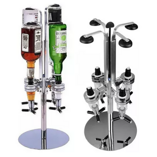 PORTA BEBIDAS GIRATÓRIO DOSADOR DISPENSER PARA 4 GARRAFAS