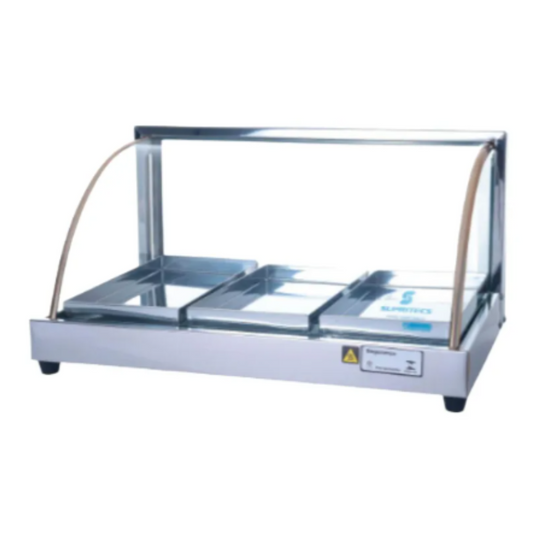 ESTUFA 3 BAND VIDRO CURVO 127V - 468 SUPRITECS