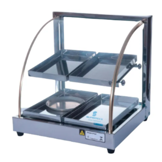 ESTUFA 4 DUPLA SIMPLES VIDRO CURVO 220V - 483 SUPRITECS