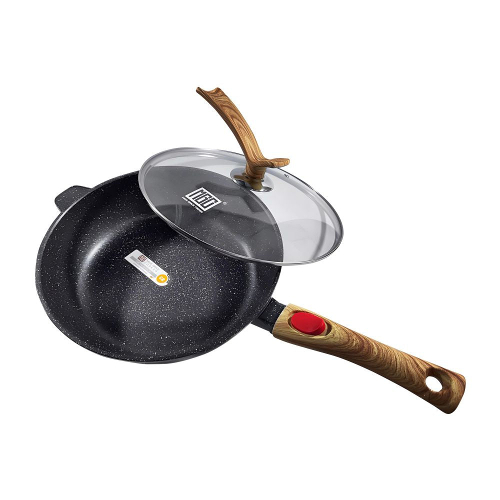 FRIGIDEIRA ANTIADERENTE INDUÇÃO REVESTIMENTO GRANITO 28CM REDONDA