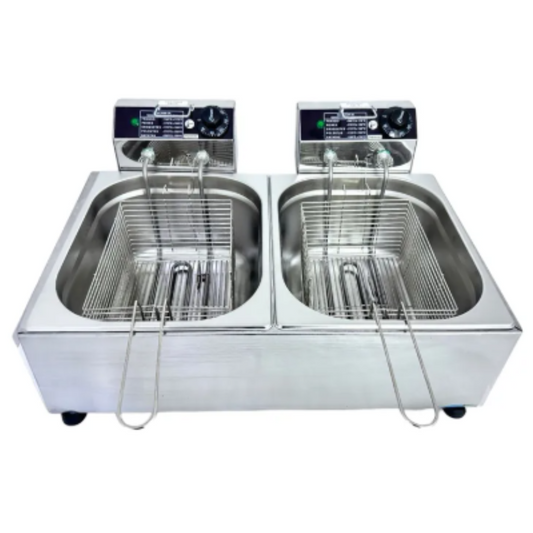 FRITADEIRA INDUSTRIAL ELETRICA 16L 2 CUBAS 127V - IPE COZINHAS