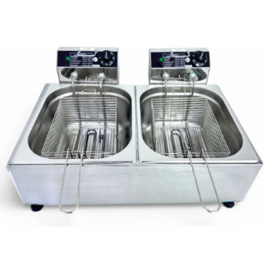 FRITADEIRA INDUSTRIAL ELETRICA 16L 2 CUBAS 220V - IPE COZINHAS