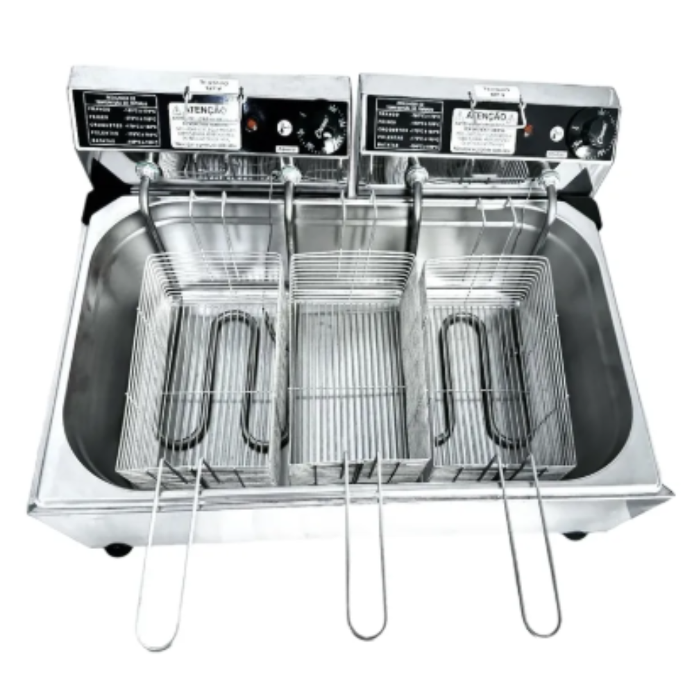 FRITADEIRA INDUSTRIAL ELETRICA 16L 1 CUBA 3 CESTOS 220V - IPE COZINHAS