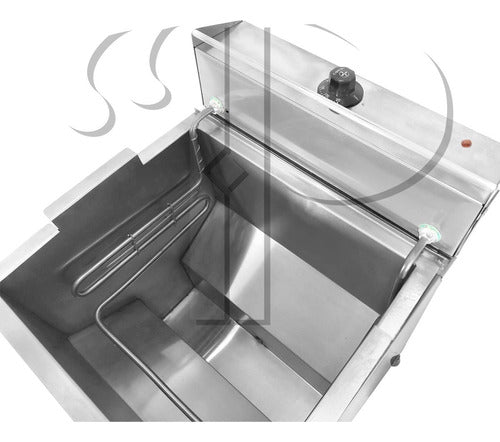 FRITADEIRA INDUSTRIAL 20 LITROS ÁGUA E ÓLEO COM ZONA FRIA - IPE COZINHAS