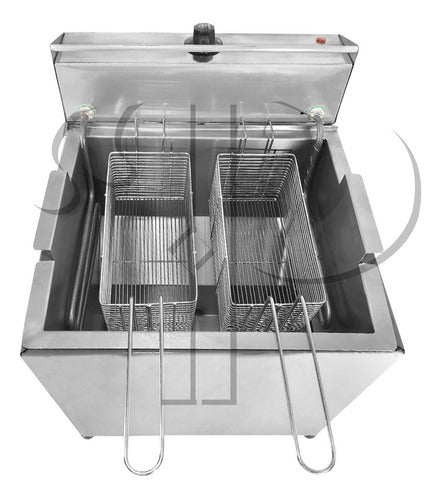 FRITADEIRA INDUSTRIAL 20 LITROS ÁGUA E ÓLEO COM ZONA FRIA - IPE COZINHAS