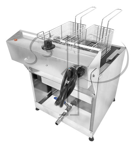 FRITADEIRA INDUSTRIAL 20 LITROS ÁGUA E ÓLEO COM ZONA FRIA - IPE COZINHAS