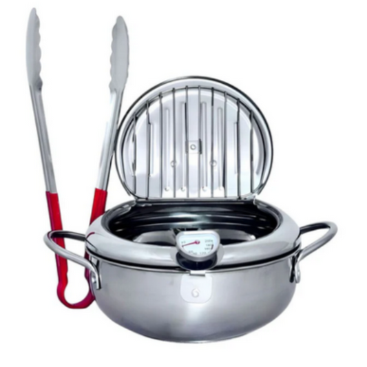 FRITADEIRA JAPONESA FRYER AÇO INOX 29 CM 4,2L COM TERMÔMETRO