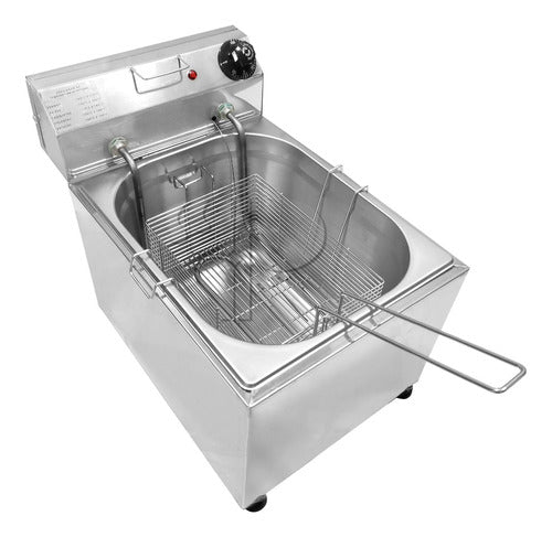 FRITADEIRA INDUSTRIAL 10 LITROS COM ZONA FRIA - IPÊ COZINHAS