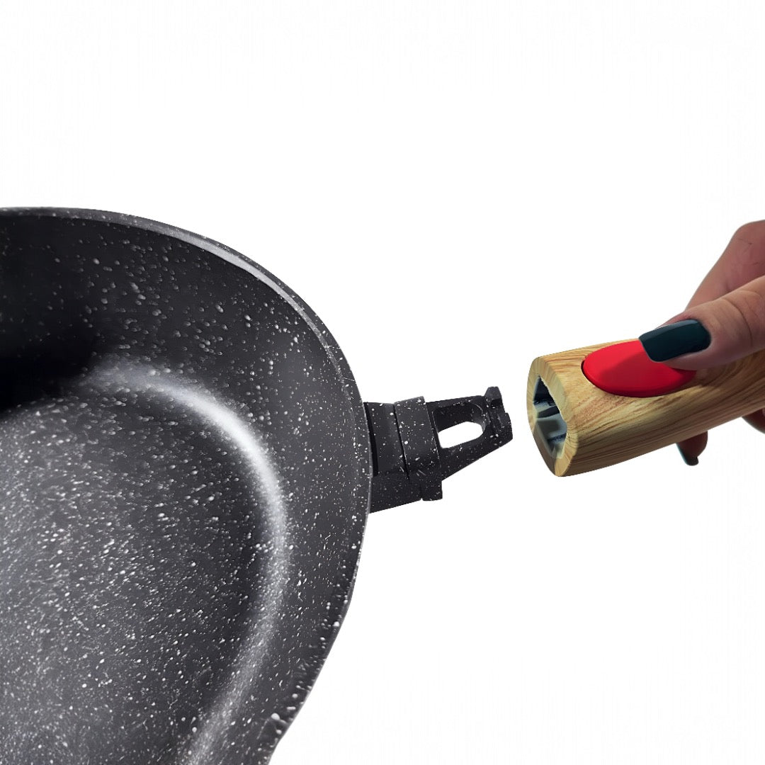 FRIGIDEIRA ANTIADERENTE INDUÇÃO REVESTIMENTO GRANITO 28CM REDONDA