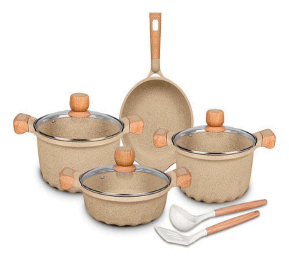 JOGO DE PANELAS 9 PEÇAS GRANITO STONE COOKLOVER