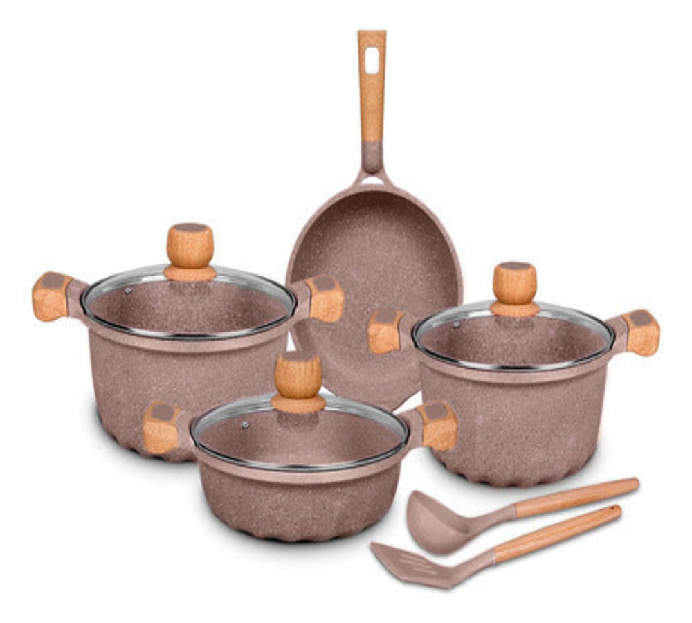 JOGO DE PANELAS 9 PEÇAS GRANITO STONE COOKLOVER