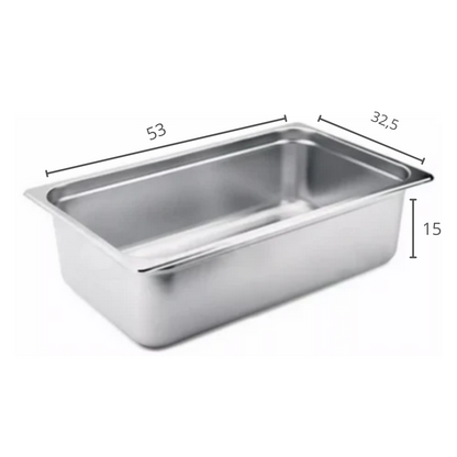 CUBA GASTRONOMICA GN 1/1X150MM 530X325MM AÇO INOX E 0,7MM - IPÊ COZINHAS