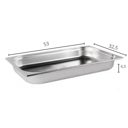CUBA GASTRONOMICA GN 1/1X65MM 530X325MM AÇO INOX E 0,7MM - IPÊ COZINHAS
