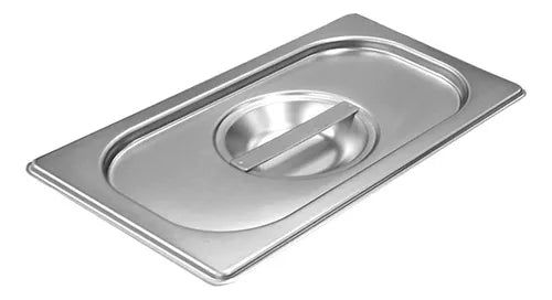 Tampa Para Cuba Gastronomica Gn 1/3 325x176 Aço Inox E 0,7mm