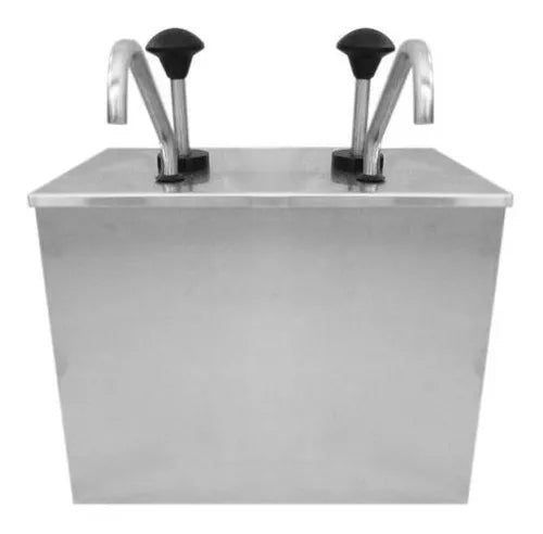 Dispenser Dosador Duplo 6l P/ Molho E Condimentos Aço Inox.