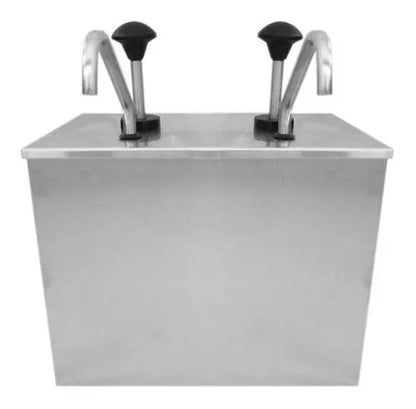 Dispenser Dosador Duplo 6l P/ Molho E Condimentos Aço Inox.