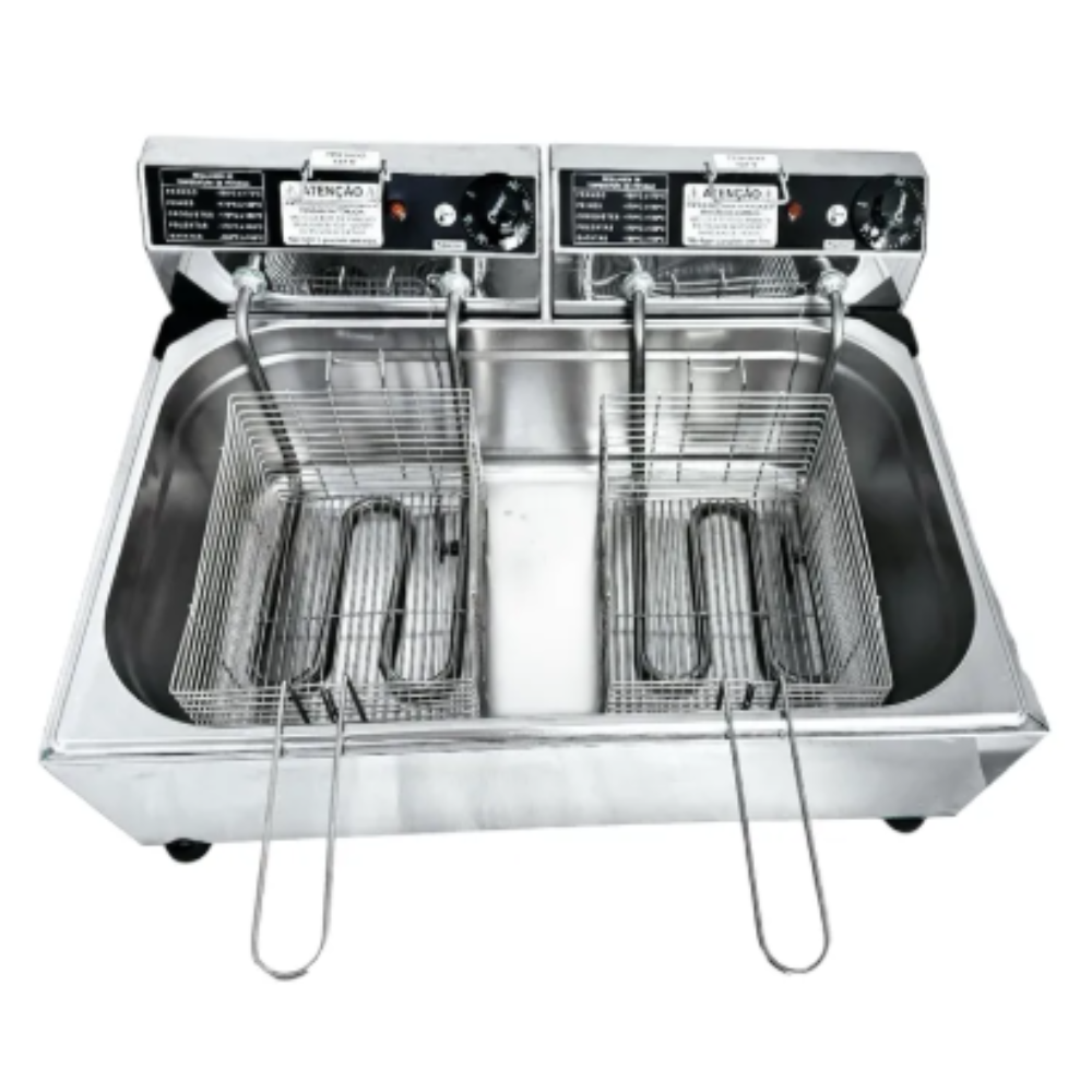 FRITADEIRA INDUSTRIAL ELETRICA 16L 1 CUBA 2 CESTOS 220V - IPE COZINHAS