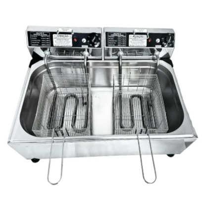 FRITADEIRA INDUSTRIAL ELETRICA 16L 1 CUBA 2 CESTOS 220V - IPE COZINHAS