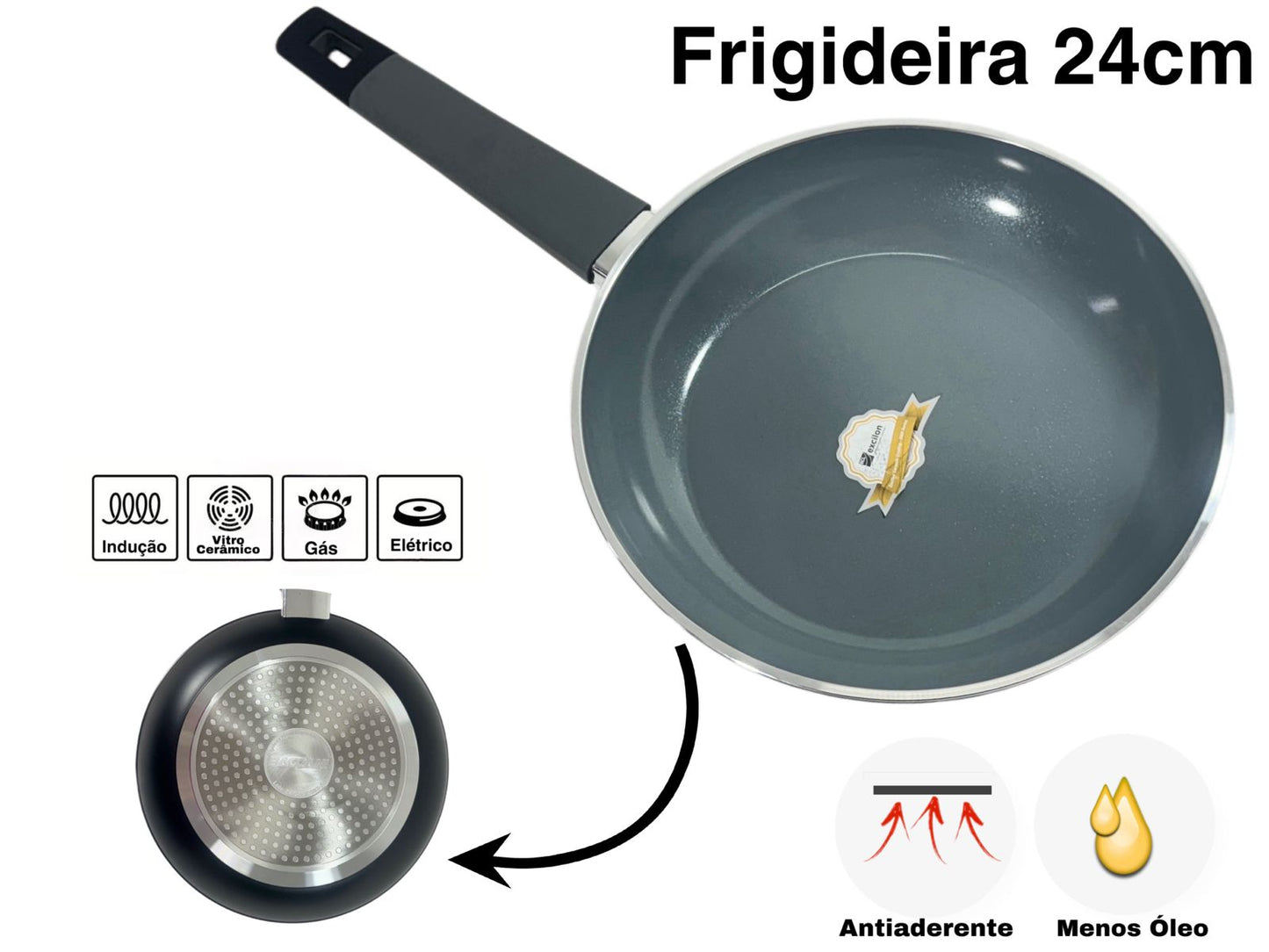 JOGO DE PANELAS DE INDUÇÃO CERÂMICO IPÊ COZINHAS - 5 PEÇAS