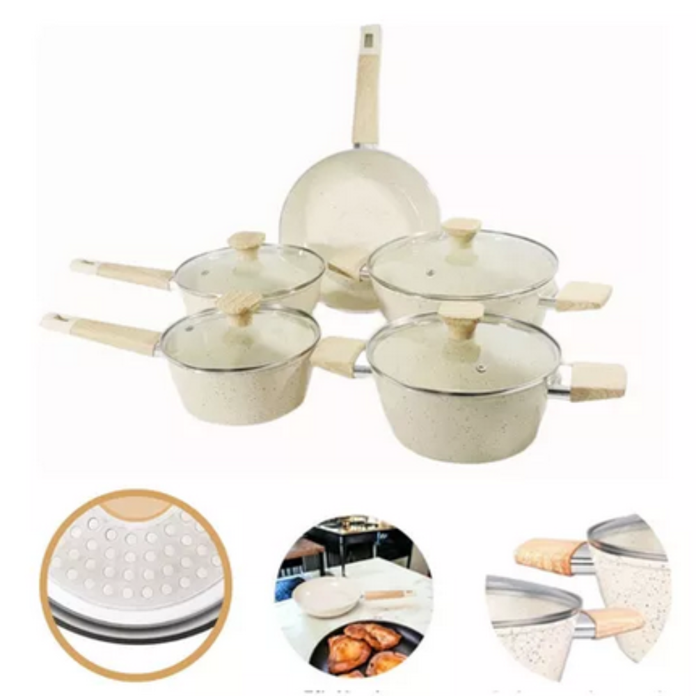 JOGO DE PANELAS DE INDUÇÃO CERÂMICO IPÊ COZINHAS - 5 PEÇAS