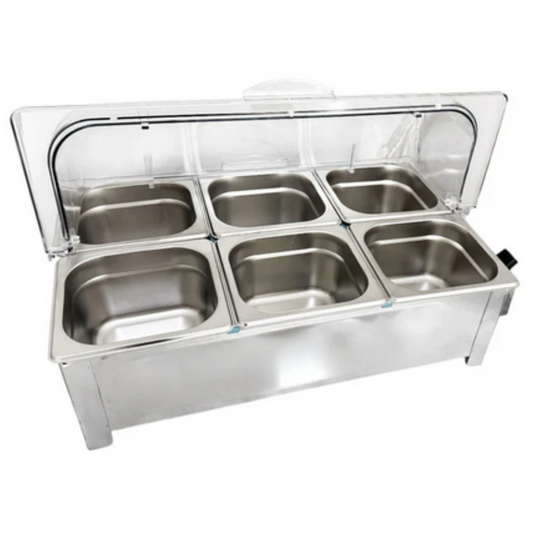 RECHAUD ELETRICO IPE COZINHAS 6 CUBAS 1/6X100 220V