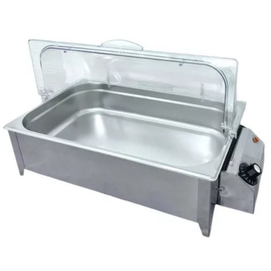 Rechaud Elétrico 750w Cuba Inox 1/1x100 Tampa Acrílico
