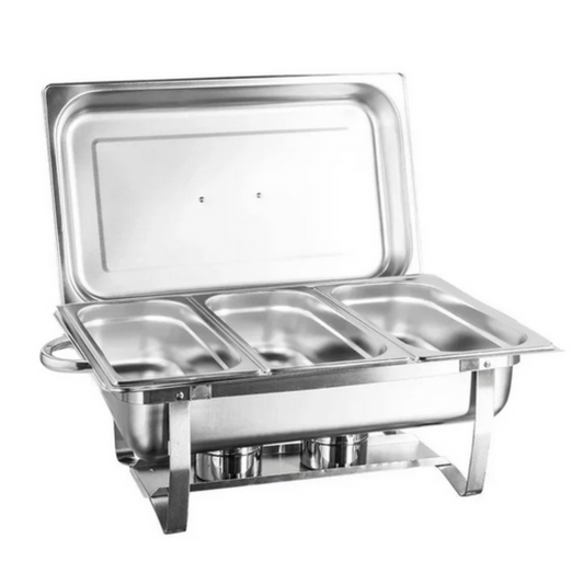 Rechaud Retangular Inox 13 L Cuba Gn 1/3x100 Ipê Cozinhas