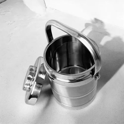 Balde Inox  De Gelo Com Tampa 1,9 L Dupla Camada Quente/frio