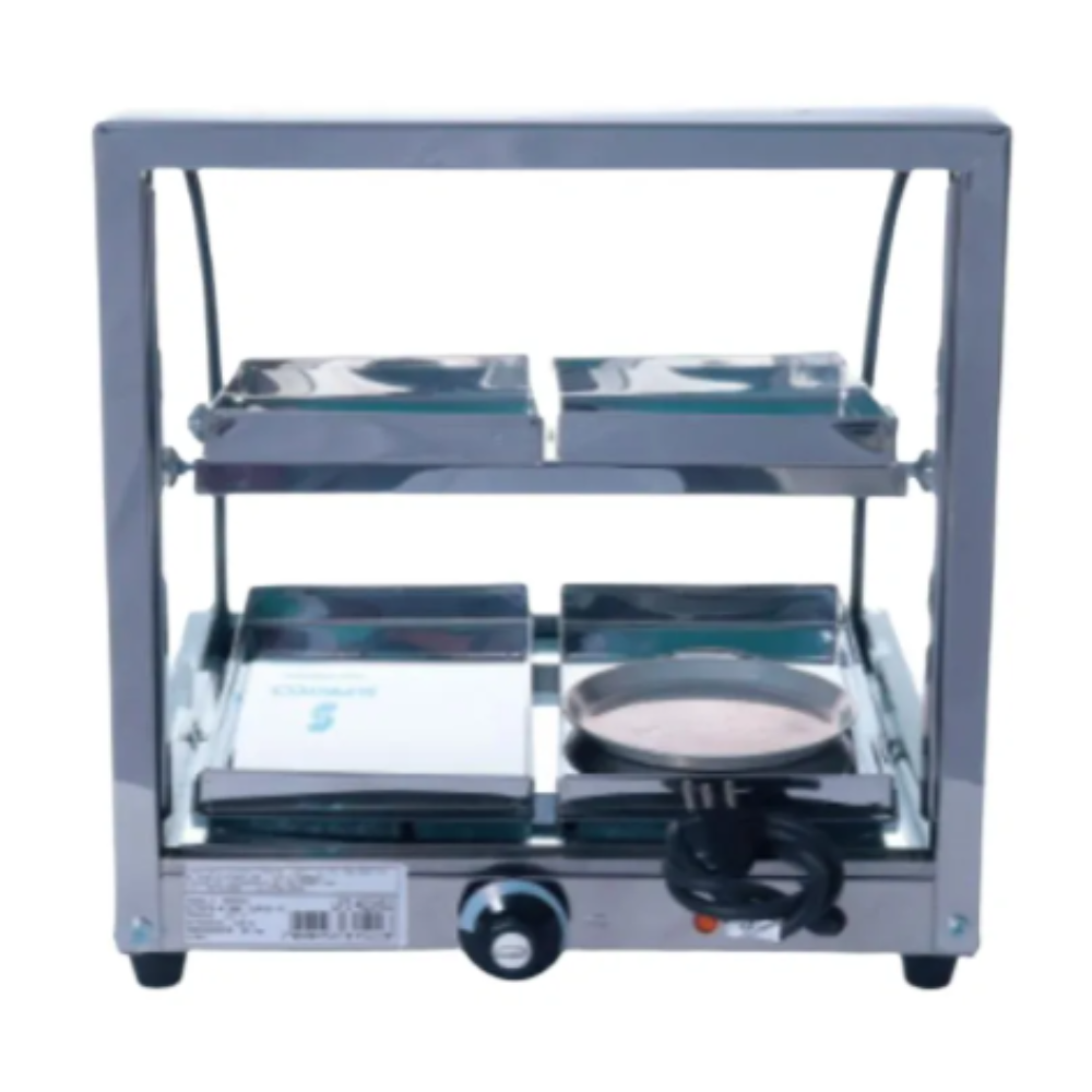 ESTUFA 4 DUPLA SIMPLES VIDRO CURVO 127V - 482 SUPRITECS